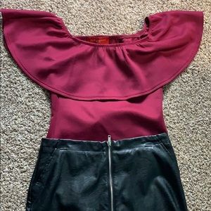 Akira red body suit, off the shoulder